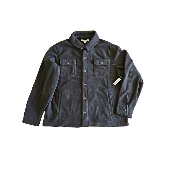 Amazon Essentials Shirt Mens XL Black LS Button Up Pockets Fleece Cottage Casual - Picture 5 of 16